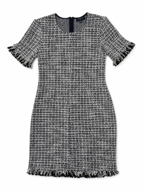 Tahari Dresses & Skirts - Tahari ASL Black & White Tweed Fringe Sheath Dress 6